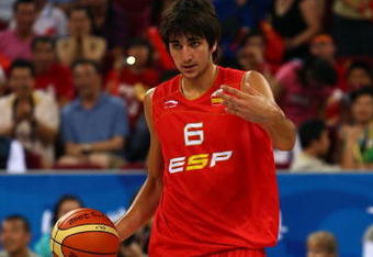 BEIJING - AUGUST 12:  Ricky Rubio #6 of Spain calls a play while taking on China in the preliminary round basketball game held at the Beijing Olympic Basketball Gymnasium during Day 4 of the Beijing 2008 Olympic Games on August 12, 2008 in Beijing, China.  (Photo by Mike Hewitt/Getty Images)