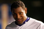 ARLINGTON, TX - JUNE 20:  Sammy Sosa #21 of the Texas Rangers reacts after hitting his 600th career home run against the Chicago Cubs during their inter-league game on June 20, 2007 at Rangers Ballpark in Arlington, Texas.  (Photo by Ronald Martinez/Getty Images)