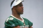 29 Aug 1998:  Defensive end Dimitrius Underwood #99 of the Michigan State Spartans looks on during the Black Coaches Association Football Classic game against the Colorado State Rams at the Spartan Stadium in East Lansing, Michigan. The Rams defeated the