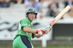 LONDON, ENGLAND - JUNE 14:  John Mooney of Ireland hits out during the ICC World Twenty20 Super Eights match between Ireland and Sri Lanka at Lord's on June 14, 2009 in London, England.  (Photo by Christopher Lee/Getty Images)