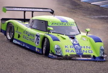 MONTEREY, CA - MAY 19:  Tracy Krohn and Nic Jonsson drive the #76 Krohn Racing Pontiac Riley off course during the Rolex Sports Car Series Daytona Prototypes qualifying during US Sports Car Invitational on May 19, 2007 at Mazda Raceway Laguna Seca in Monterey, California.  (Photo by Donald Miralle/Getty Images)