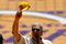 LOS ANGELES, CA - JUNE 17:  Head coach Phil Jackson of the Los Angeles Lakers addresses the crowd during the 2009 NBA Championship Victory Parade at the Los Angeles Memorial Coliseum on June 17, 2009 in Los Angeles, California.  (Photo by Jeff Gross/Getty Images)