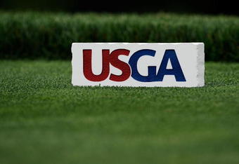 FARMINGDALE, NY - JUNE 16:  A USGA tee marker is seen during the second day of previews to the 109th U.S. Open on the Black Course at Bethpage State Park on June 16, 2009 in Farmingdale, New York.  (Photo by Sam Greenwood/Getty Images)