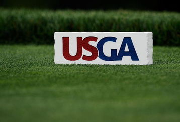 FARMINGDALE, NY - JUNE 16:  A USGA tee marker is seen during the second day of previews to the 109th U.S. Open on the Black Course at Bethpage State Park on June 16, 2009 in Farmingdale, New York.  (Photo by Sam Greenwood/Getty Images)