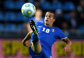 HELSINGBORG, SWEDEN - JUNE 16:  Sebastian Giovinco of Italy during the UEFA European U21 Championships at the Olympia Stadium on June 16, 2009 in Helsingborg, Sweden.  (Photo by Phil Cole/Getty Images)