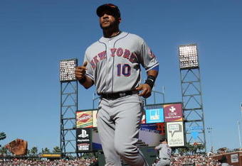 SAN FRANCISCO - MAY 17:  Gary Sheffield #10 of the New York Mets looks on against the San Francisco Giants during a Major League Baseball game on May17, 2009 at AT&T Park in San Francisco, California.  (Photo by Jed Jacobsohn/Getty Images)