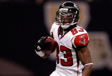NEW ORLEANS - DECEMBER 07:  Harry Douglas #83 of the Atlanta Falcons runs with the ball against the New Orleans Saints on December 7, 2008 at the Superdome in New Orleans, Louisiana.  (Photo by Chris Graythen/Getty Images)