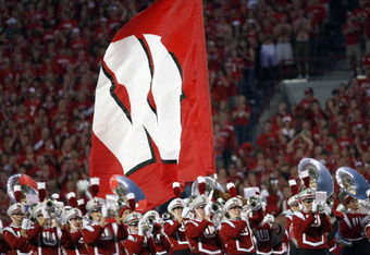 MADISON, WI - SEPTEMBER 22: The Wisconsin Badgers perform a pre-game show before a game against the Iowa Hawkeyes at Camp Randall Stadium September 22, 2007 in Madison, Wisconsin. (Photo by Jonathan Daniel/Getty Images)