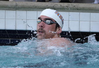 SANTA CLARA, CA - JUNE 14:  Michael Phelps looks on after the 100m freestyle during the XLII Santa Clara  International Invitational Swim Meet on June 14, 2009 at the Santa Clara Swim Club in Santa Clara, California.  (Photo by Jed Jacobsohn/Getty Images)