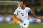 RUSTENBURG, SOUTH AFRICA - JUNE 21:  Landon Donovan of USA runs with the ball during the FIFA Confederations Cup match between Egypt and USA at Royal Bafokeng Stadium on June 21, 2009 in Rustenburg, South Africa.  (Photo by Jamie McDonald/Getty Images)