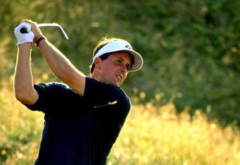 16 Jul 1998:  Phil Mickleson of the USA plays from the deep rough during the 1998 British Open held at Royal Birkdale, Southport, Merseyside, England. \ Mandatory Credit: David Cannon /Allsport