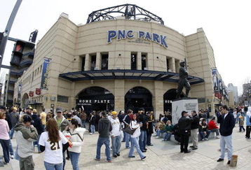 PITTSBURGH - APRIL 13: Fans mill around outside the ballpark on opening day for the Pittsburgh Pirates prior to playing the Houston Astros at PNC Park April 13, 2009 in Pittsburgh, Pennsylvania.  (Photo by Gregory Shamus/Getty Images)