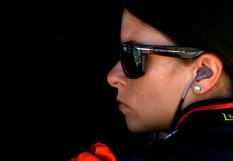 NEWTON, IA - JUNE 20:  Danica Patrick, driver of the #7 Boost Mobile Motorola Andretti Green Racing Dallara Honda during practice for the IRL Indycar Series Iowa Corn Indy 250 on June 20, 2009 at the Iowa Speedway in Newton,Iowa.  (Photo by Darrell Ingham/Getty Images)