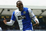 BLACKBURN, ENGLAND - MAY 09:  Benni McCarthy of Blackburn Rovers celebrates after scoring the second goal from the penalty spot during the Barclays Premier League match between Blackburn Rovers and Portsmouth at Ewood Park on May 9, 2009 in Blackburn, England.  (Photo by Alex Livesey/Getty Images)