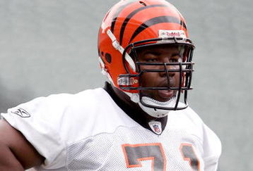 CINCINNATI, OH - MAY 1:  First round draft pick Andre Smith #71 of the Cincinnati Bengals waits his turn for a drill during rookie minicamp at Paul Brown Stadium on May 1, 2009 in Cincinnati, Ohio.  (Photo by Mark Lyons/Getty Images)