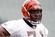 CINCINNATI, OH - MAY 1:  First round draft pick Andre Smith #71 of the Cincinnati Bengals waits his turn for a drill during rookie minicamp at Paul Brown Stadium on May 1, 2009 in Cincinnati, Ohio.  (Photo by Mark Lyons/Getty Images)