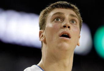 DETROIT - APRIL 06:  Tyler Hansbrough #50 of the North Carolina Tar Heels looks on while taking on the Michigan State Spartans during the 2009 NCAA Division I Men's Basketball National Championship game at Ford Field on April 6, 2009 in Detroit, Michigan.  (Photo by Andy Lyons/Getty Images)