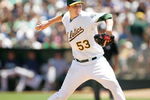 OAKLAND, CA - MAY 27:  Trevor Cahill #53 of the Oakland Athletics pitches to the Seattle Mariners at the Oakland Coliseum on May 27, 2009 in Oakland, California.  (Photo by Ezra Shaw/Getty Images)