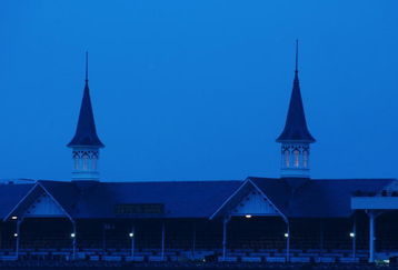 LOUISVILLE, KY - MAY 2:  Twin spires over the grandstand  on May 2, 2003 at Churchill Downs in Louisville, Kentucky. (Photo by Matthew Stockman/Getty Images)