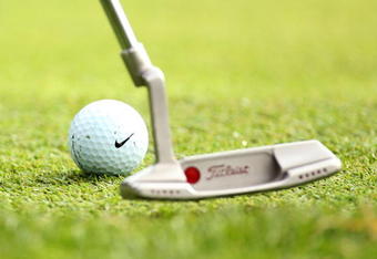 FARMINGDALE, NY - JUNE 16:  A ball and putter are seen during the second day of previews to the 109th U.S. Open on the Black Course at Bethpage State Park on June 16, 2009 in Farmingdale, New York.  (Photo by Ross Kinnaird/Getty Images)