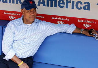 NEW YORK - MAY 17:  General Manager Omar Minaya of the New York Mets looks on before the game against the New York Yankees on May 17, 2008 at Yankee Stadium in the Bronx borough of New York City.  (Photo by Jim McIsaac/Getty Images)