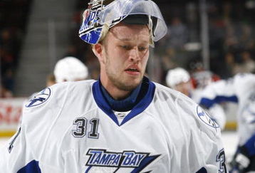 OTTAWA - MARCH 11:  Karri Ramo #31 of the Tampa Bay Lightning looks on before the game against the Ottawa Senators on March 11, 2009 at the Scotiabank Place in Ottawa, Ontario, Canada. (Photo by Phillip MacCallum/Getty Images)