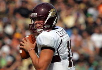 WEST LAFAYETTE, IN - SEPTEMBER 20:  Quarterback Dan LeFevour #13 of the Central Michigan Chippewas during play against the Purdue Boilermakers at Ross-Ade Stadium on September 20, 2008 in West Lafayette, Indiana.  (Photo by Ronald Martinez/Getty Images)