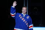 NEW YORK - FEBRUARY 22: Former New York Ranger Brian Leetch attends the ceremony honoring Andy Bathgate and Harry Howell prior to the game between the Toronto Maple Leafs and the New York Rangers on February 22, 2009 at Madison Square Garden in New York City. (Photo by Bruce Bennett/Getty Images)
