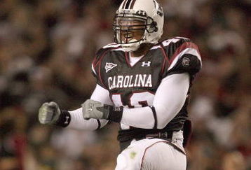 COLUMBIA - NOVEMBER 1:  Eric Norwood #40 of the South Carolina Gamecocks celebrates on the field during the game against the Tennessee Volunteers at Williams-Brice Stadium on November 1, 2008 in Columbia, South Carolina. (Photo by: Streeter Lecka/Getty Images)