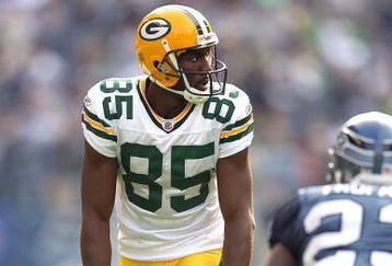 SEATTLE - OCTOBER 12:  Greg Jennings #85 of the Green Bay Packers lines up in position during the game against the Seattle Seahawks on October 12, 2008 at Qwest Field in Seattle, Washington. The Packers defeated the Seahawks 27-17. (Photo by Otto Greule Jr./Getty Images)