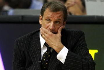 AUBURN HILLS, MI - MAY 24:  Head coach Flip Saunders of the Detroit Pistons looks on from the sidelines against the Boston Celtics during Game Three Eastern Conference finals during the 2008 NBA Playoffs at the Palace at Auburn Hills on May 24, 2008 in Auburn Hills, Michigan. NOTE TO USER: User expressly acknowledges and agrees that, by downloading and/or using this photograph, user is consenting to the terms and conditions of the Getty Images License Agreement.  (Photo by Jonathan Daniel/Getty Images)