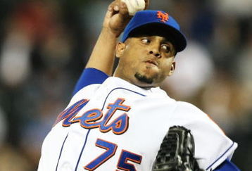 NEW YORK - JUNE 10:  Francisco Rodriguez #75 of the New York Mets pitches against the Philadelphia Phillies during their game on June 10, 2009 at Citi Field in the Flushing neighborhood of the Queens borough of New York City.  (Photo by Al Bello/Getty Images)