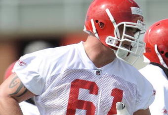 KANSAS CITY, MO - MAY 9:  Rookie Colin Brown #61 of the Kansas City Chiefs goes through a drill during rookie minicamp at the Chiefs practice facility on May 9, 2009 in Kansas City, Missouri. (Photo by G. Newman Lowrance/Getty Images)