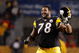 PITTSBURGH - JANUARY 18: Offensive tackle Max Starks #78 of the Pittsburgh Steelers celebrates after defeating the Baltimore Ravens 23-14 during the AFC championship game on January 18, 2009 at Heinz Field in Pittsburgh, Pennsylvania. (Photo by Gregory Shamus/Getty Images)