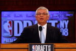 NEW YORK - JUNE 26: NBA Commissioner David Stern speaks during the 2008 NBA Draft at the Wamu Theatre at Madison Square Garden June 26, 2008 in New York City. NOTE TO USER: User expressly acknowledges and agrees that, by downloading and or using this photograph, User is consenting to the terms and conditions of the Getty Images License Agreement.  (Photo by Nick Laham/Getty Images)