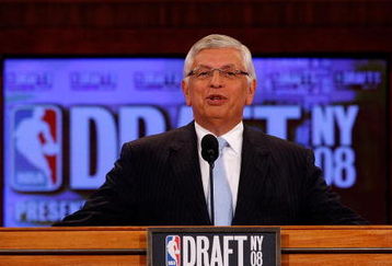 NEW YORK - JUNE 26: NBA Commissioner David Stern speaks during the 2008 NBA Draft at the Wamu Theatre at Madison Square Garden June 26, 2008 in New York City. NOTE TO USER: User expressly acknowledges and agrees that, by downloading and or using this photograph, User is consenting to the terms and conditions of the Getty Images License Agreement.  (Photo by Nick Laham/Getty Images)