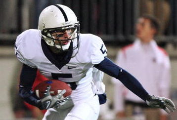 COLUMBUS, OH - OCTOBER 25: Wide receiver Graham Zug #5 of the Penn State Nittany Lions runs with the ball against the Ohio State Buckeyes on October 25, 2008 at Ohio Stadium in Columbus, Ohio.  (Photo by Jamie Sabau/Getty Images)