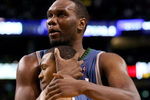 BOSTON - FEBRUARY 01:  Al Jefferson #25 and Sebastian Telfair #3 of Minnesota Timberwolves celebrate a foul called against the Boston Celtics on February 1, 2009 at TD Banknorth Garden in Boston, Massachusetts. NOTE TO USER: User expressly acknowledges and agrees that, by downloading and or using this Photograph, user is consenting to the terms and conditions of the Getty Images License Agreement.  (Photo by Elsa/Getty Images)