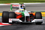 BARCELONA, SPAIN - MAY 09:  Giancarlo Fisichella of Italy and Force India drives during the final practice session prior to qualifying for the Spanish Formula One Grand Prix at the Circuit de Catalunya on May 9, 2009 in Barcelona, Spain.  (Photo by Mark Thompson/Getty Images)