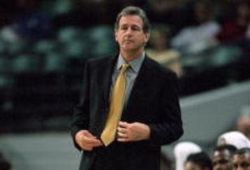 9 Nov 2000:  Head Coach Paul Westphal of the Seattle SuperSonics watches from the sidelines during the game against the Charlottte Hornets at the Charlotte Coliseum in Charlotte, North Carolina. The Sonics defeated the Hornets 102-94.    NOTE TO USER: It is expressly understood that the only rights Allsport are offering to license in this Photograph are one-time, non-exclusive editorial rights. No advertising or commercial uses of any kind may be made of Allsport photos. User acknowledges that it is aware that Allsport is an editorial sports agency and that NO RELEASES OF ANY TYPE ARE OBTAINED from the subjects contained in the photographs.Mandatory Credit: Craig Jones  /Allsport