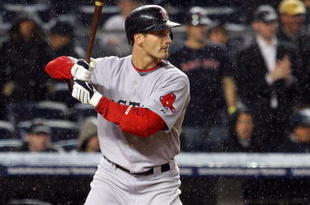 NEW YORK - MAY 05:  Nick Green #22 of the Boston Red Sox bats against the New York Yankees on May 5, 2009 at Yankee Stadium in the Bronx borough of New York City. The Red Sox defeated the Yankees 7-3.  (Photo by Jim McIsaac/Getty Images)