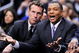 LOS ANGELES, CA - FEBRUARY 18: Interim coach Alvin Gentry of the Phoenix Suns complains from the bench as assistant coach Dan Majerle looks on during the first half against Los Angeles Clippers at the Staples Center on February 18, 2009 in Los Angeles, California. NOTE TO USER: User expressly acknowledges and agrees that, by downloading and or using this photograph, User is consenting to the terms and conditions of the Getty Images License Agreement. (Photo by Kevork Djansezian/Getty Images)
