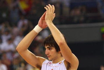 BEIJING - AUGUST 24:  Ricky Rubio #6 of Spain reacts after the United States won 118-107 in the gold medal game during Day 16 of the Beijing 2008 Olympic Games at the Beijing Olympic Basketball Gymnasium on August 24, 2008 in Beijing, China.  (Photo by Phil Walter/Getty Images)