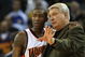 OAKLAND, CA - JANUARY 11: Head coach Don Nelson speaks with Jamal Crawford #6 of the Golden State Warriors against the Indiana Pacers during an NBA game on January 11, 2009 at Oracle Arena in Oakland, California. NOTE TO USER: User expressly acknowledges and agrees that, by downloading and or using this photograph, User is consenting to the terms and conditions of the Getty Images License Agreement. (Photo by Jed Jacobsohn/Getty Images)