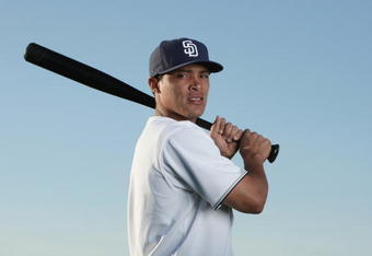 PEORIA, AZ - FEBRUARY 24:  Everth Cabrera #1 of the San Diego Padres poses during photo day at Peoria Stadium on February 24, 2009 in Peoria, Arizona. (Photo by Donald Miralle/Getty Images)