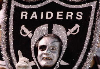 OAKLAND, CA - SEPTEMBER 2: Ralph Martinez AKA the Living Shield Man at the Oakland Raiders  vs St Louis Rams game at Network Associates Coliseum in Oakland California on Thursday September 2, 2004. The Raiders went on to win by the score of 28-24. (Photo by David Paul Morris/Getty Images)