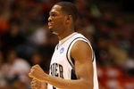 BOISE, ID - MARCH 20:  Forward Derrick Brown #5 the Xavier Musketeers walks on the court during the game against the Portland State Vikings in the first round of the NCAA Division I Men's Basketball Tournament at the Taco Bell Arena on March 20, 2009 in Boise, Idaho.  (Photo by Jed Jacobsohn/Getty Images)