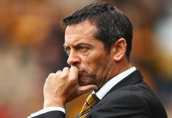 HULL, ENGLAND - MAY 09:  Phil Brown, manager of Hull City looks on during the Barclays Premier League match between Hull City and Stoke City at the KC Stadium on May 9, 2009 in Hull, England.  (Photo by Matthew Lewis/Getty Images)