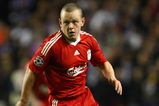 LIVERPOOL, UNITED KINGDOM - MARCH 10:  Jay Spearing of Liverpool in action during the UEFA Champions League Round of Sixteen, Second Leg match between Liverpool and Real Madrid at Anfield on March 10, 2009 in Liverpool, England. (Photo by Clive Mason/Getty Images)