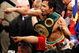 LAS VEGAS - MAY 02: Manny Pacquiao of the Philippines celebrates after knocking out Ricky Hatton of England in the second round of their junior welterweight title fight at the MGM Grand Garden Arena May 2, 2009 in Las Vegas, Nevada. (Photo by Ethan Miller/Getty Images)